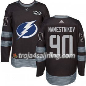 Tampa Bay Lightning tröja Vladislav Namestnikov 90 1917-2017 100th Anniversary Adidas Svart Authentic - NHL Tröjor Herr
